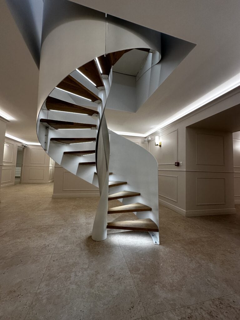 Escalier acier métal bois Valergues